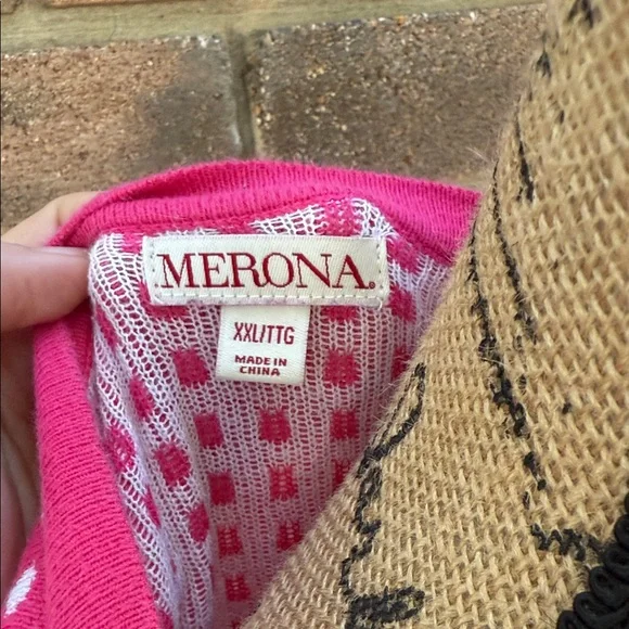 Merona Pink and White Polka Dot Cardigan Size XXL - Picture 2 of 6